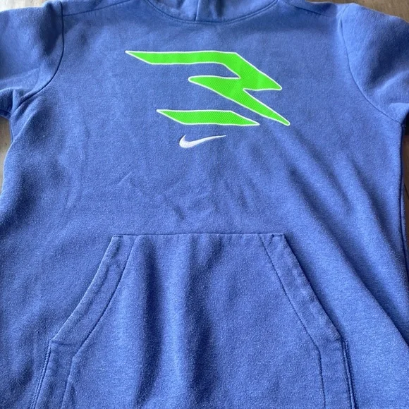 Nike Boys Blue hooded sweatshirt - Picture 2 of 4